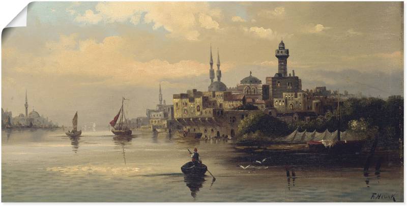 Artland Wandbild »Kauffahrtsschiffe auf Bosporus, Istanbul«, Gewässer, (1 St.), als Leinwandbild, Poster, Wandaufkleber in verschied. Grössen von Artland