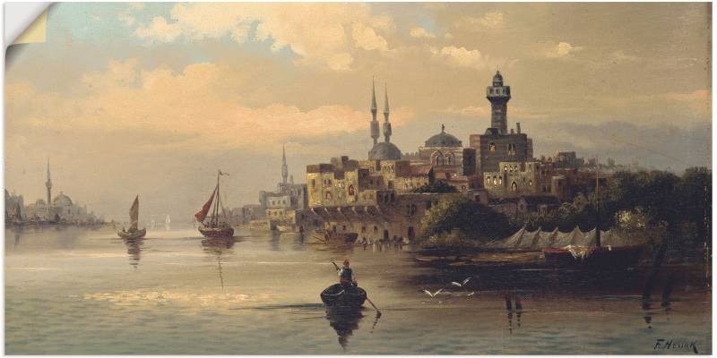 Artland Wandbild »Kauffahrtsschiffe auf Bosporus, Istanbul«, Gewässer, (1 St.), als Leinwandbild, Poster, Wandaufkleber in verschied. Grössen von Artland