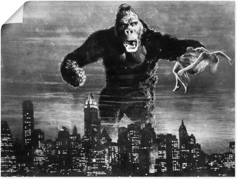 Artland Poster »King Kong 1933 II«, Film, (1 St.), als Alubild, Leinwandbild, Wandaufkleber oder Poster in versch. Grössen von Artland