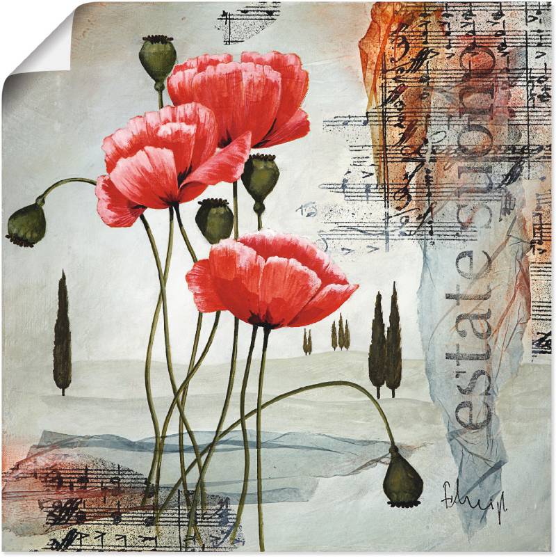 Artland Wandbild »Klatschmohn«, Blumen, (1 St.), als Leinwandbild, Poster, Wandaufkleber in verschied. Grössen von Artland