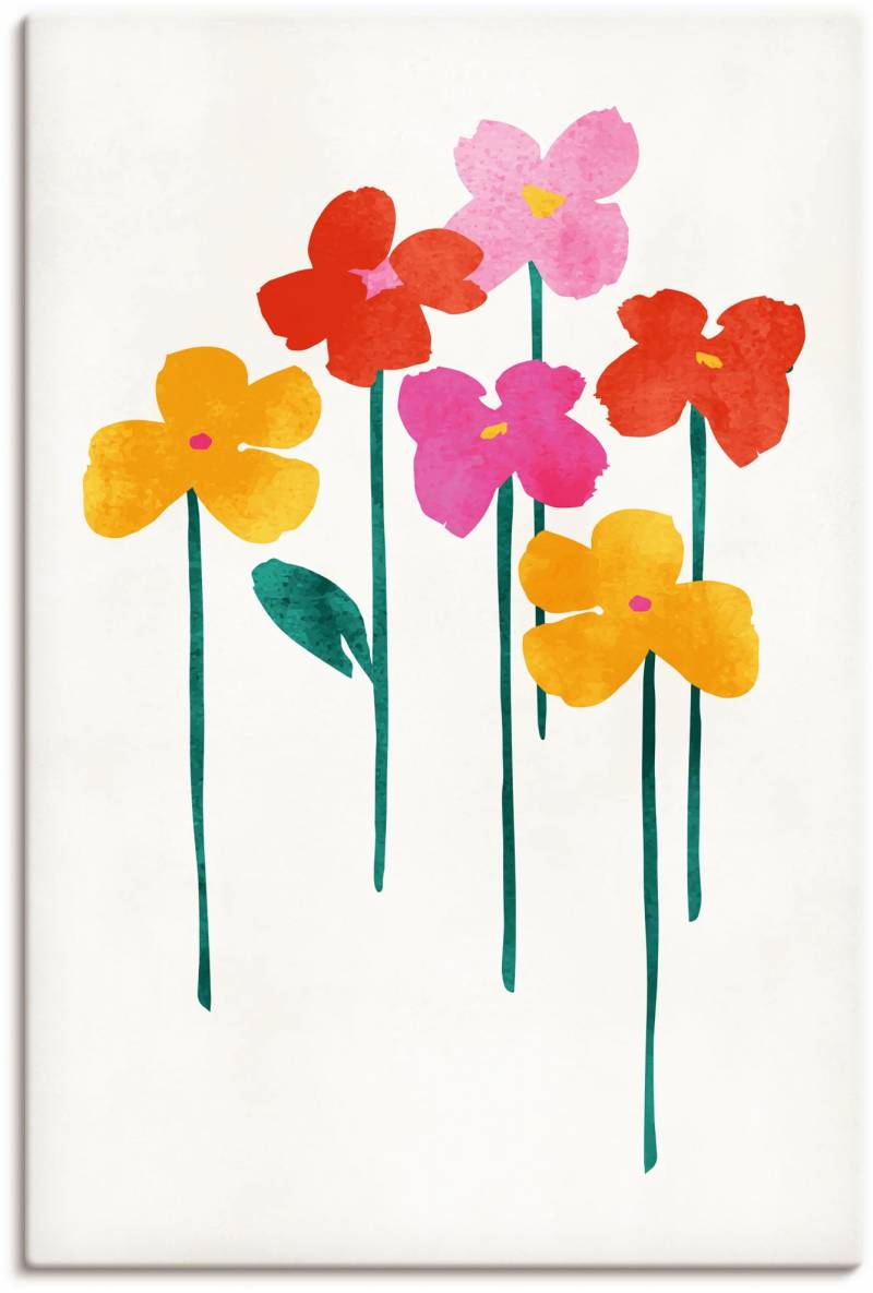 Artland Wandbild »Kleine glückliche Blumen«, Blumenbilder, (1 St.), als Leinwandbild, Poster in verschied. Grössen von Artland