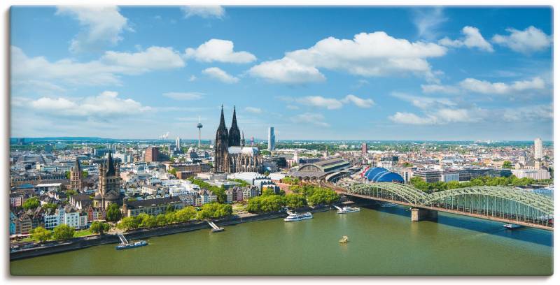 Artland Leinwandbild »Köln Rheinpanorama«, Deutschland, (1 St.), auf Keilrahmen gespannt von Artland