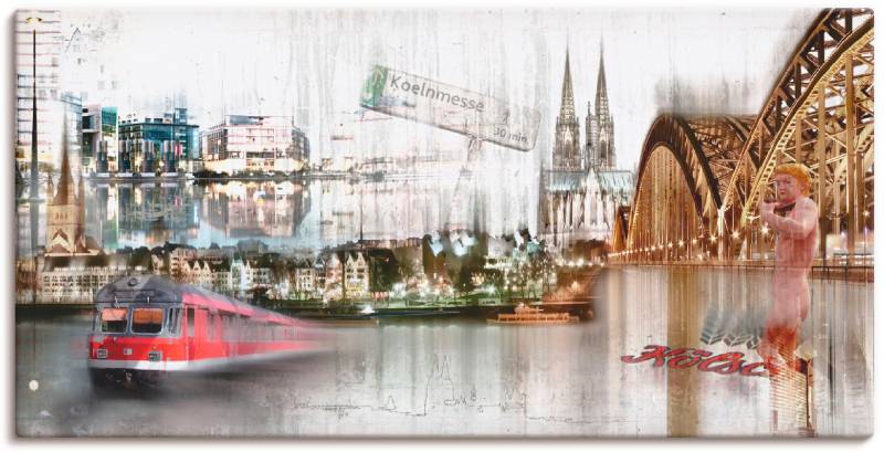 Artland Wandbild »Köln Skyline Collage I«, Deutschland, (1 St.), als Leinwandbild, Poster in verschied. Grössen von Artland