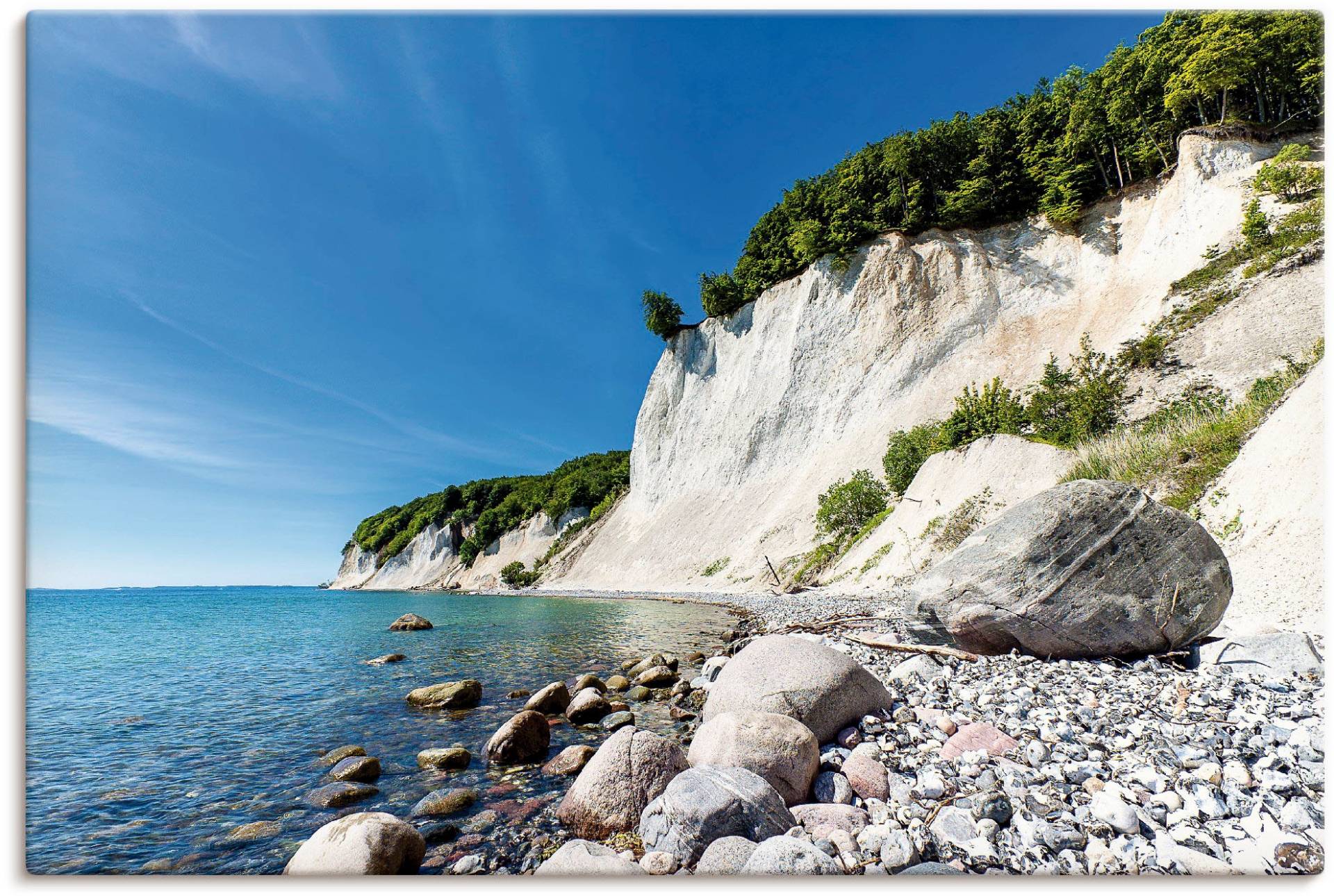 Artland Leinwandbild »Kreidefelsen auf der Insel Rügen 2«, Küste, (1 St.), auf Keilrahmen gespannt von Artland