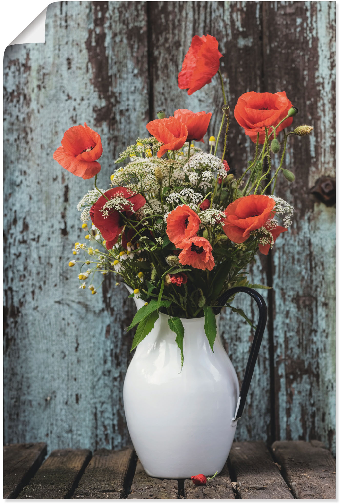 Artland Wandbild »Krug mit Mohnblumen«, Blumen, (1 St.), als Alubild, Outdoorbild, Leinwandbild, Poster in verschied. Grössen von Artland