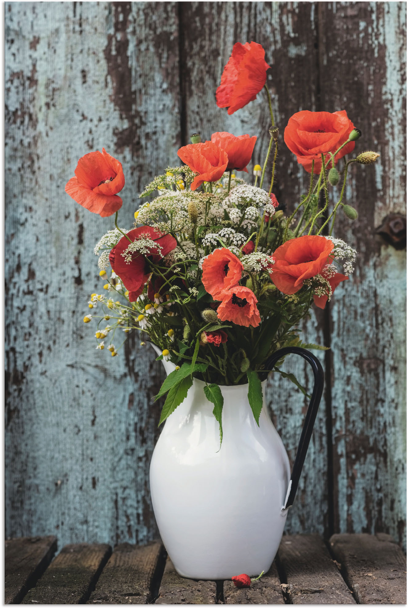 Artland Wandbild »Krug mit Mohnblumen«, Blumen, (1 St.), als Alubild, Outdoorbild, Leinwandbild, Poster in verschied. Grössen von Artland