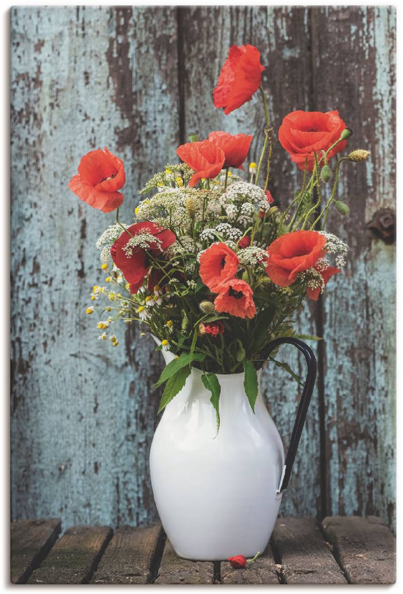 Artland Wandbild »Krug mit Mohnblumen«, Blumen, (1 St.), als Alubild, Outdoorbild, Leinwandbild, Poster in verschied. Grössen von Artland