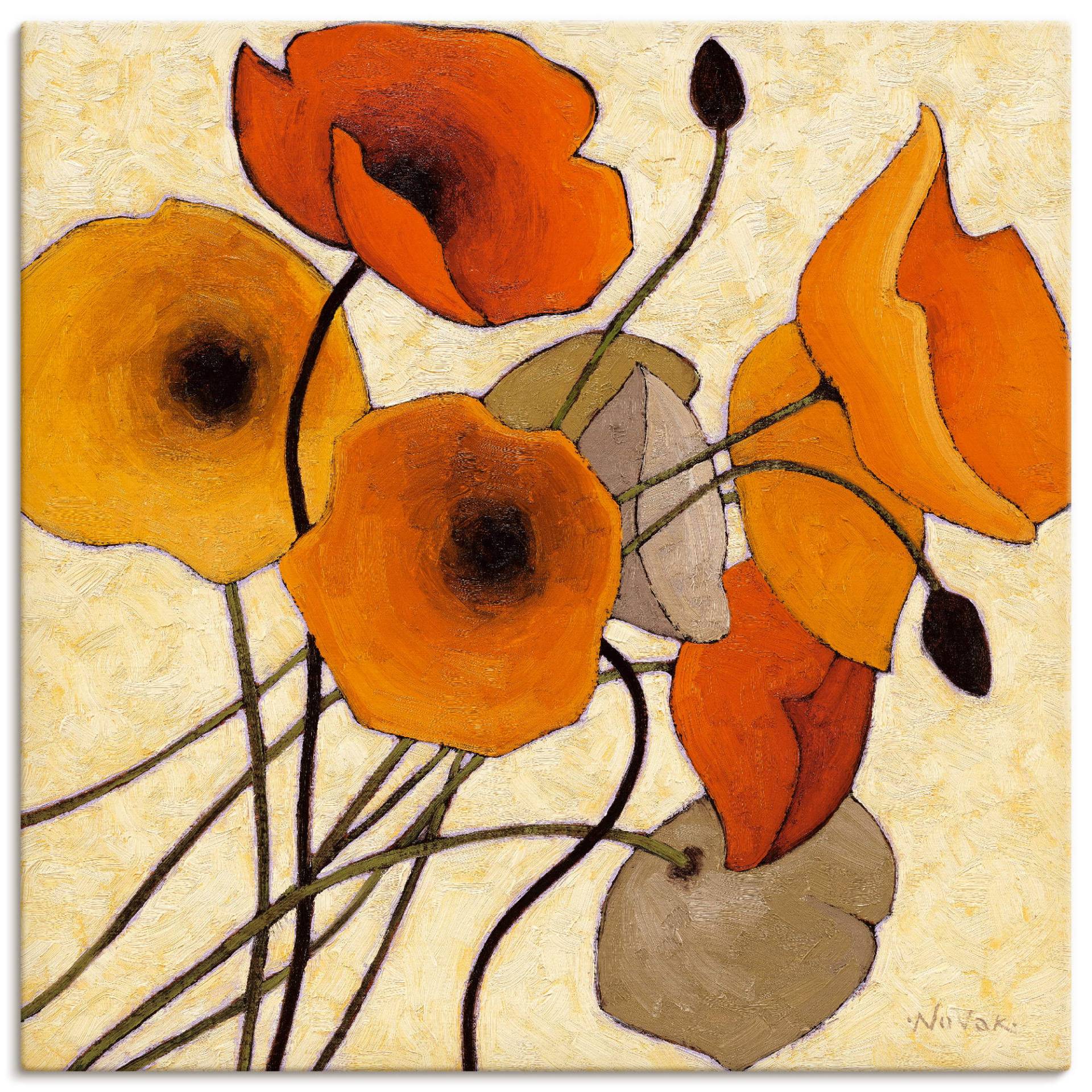 Artland Leinwandbild »Kürbismohn II«, Blumen, (1 St.), auf Keilrahmen gespannt von Artland