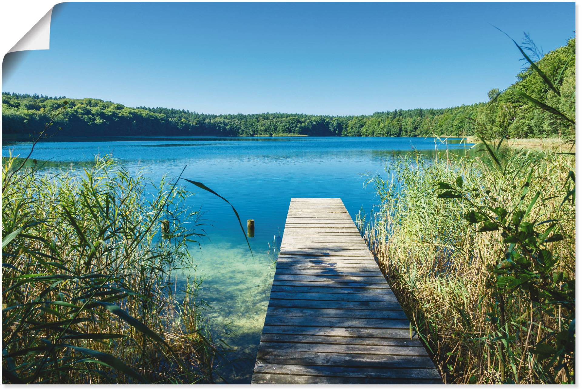 Artland Wandbild »Landschaft am See Steg«, Gewässer, (1 St.), als Poster, Wandaufkleber in verschied. Grössen von Artland