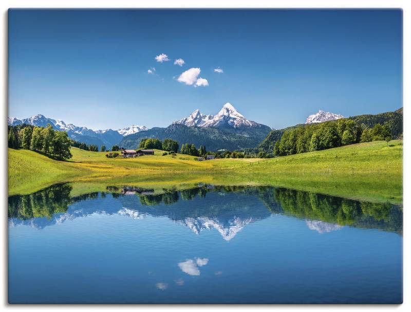 Artland Wandbild »Landschaft in den Alpen«, Berge, (1 St.), als Alubild, Outdoorbild, Leinwandbild, Poster in verschied. Grössen von Artland