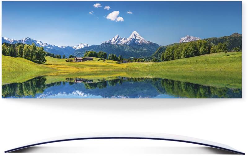 Artland Wandbild »Landschaft in den Alpen«, Berge, (1 St.), 3D Optik gebogen von Artland