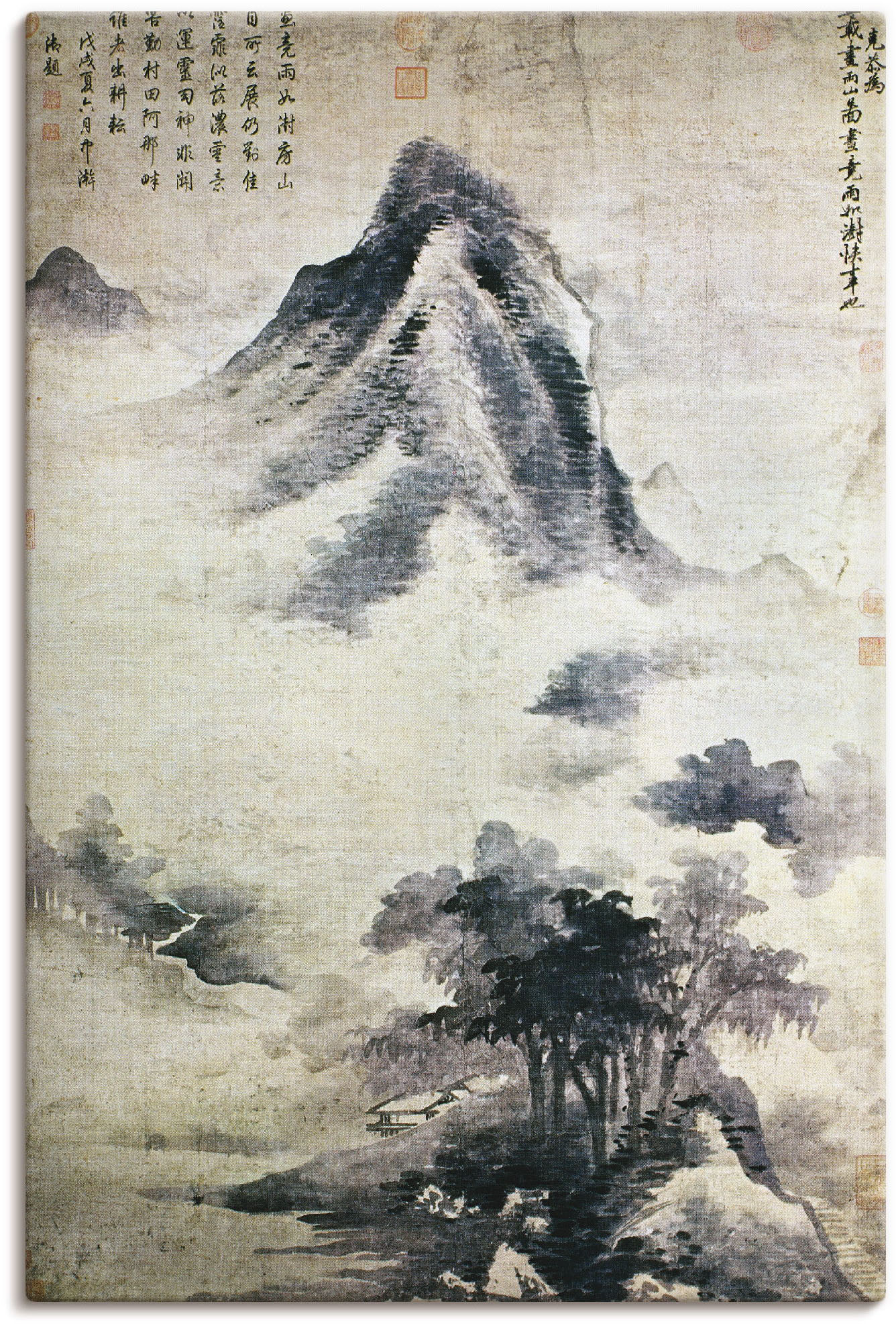 Artland Leinwandbild »Landschaft nach dem Regen, 13.-14.JH«, Berge, (1 St.), auf Keilrahmen gespannt Artland Leinwandbild »Landschaft nach dem Regen, 13.-14.JH«, Berge, (1 St.), auf Keilrahmen gespannt von Artland
