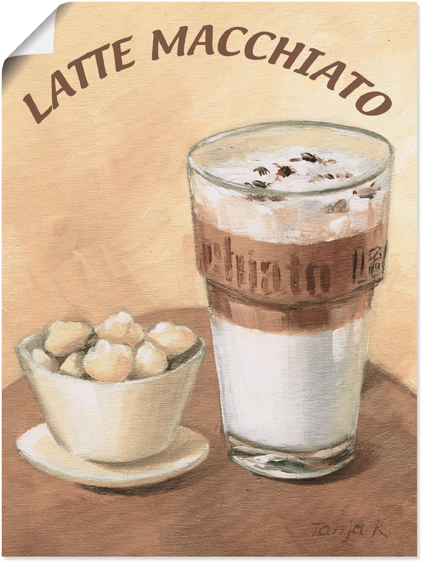 Artland Wandbild »Latte Macchiato«, Getränke, (1 St.), als Leinwandbild, Poster, Wandaufkleber in verschied. Grössen von Artland