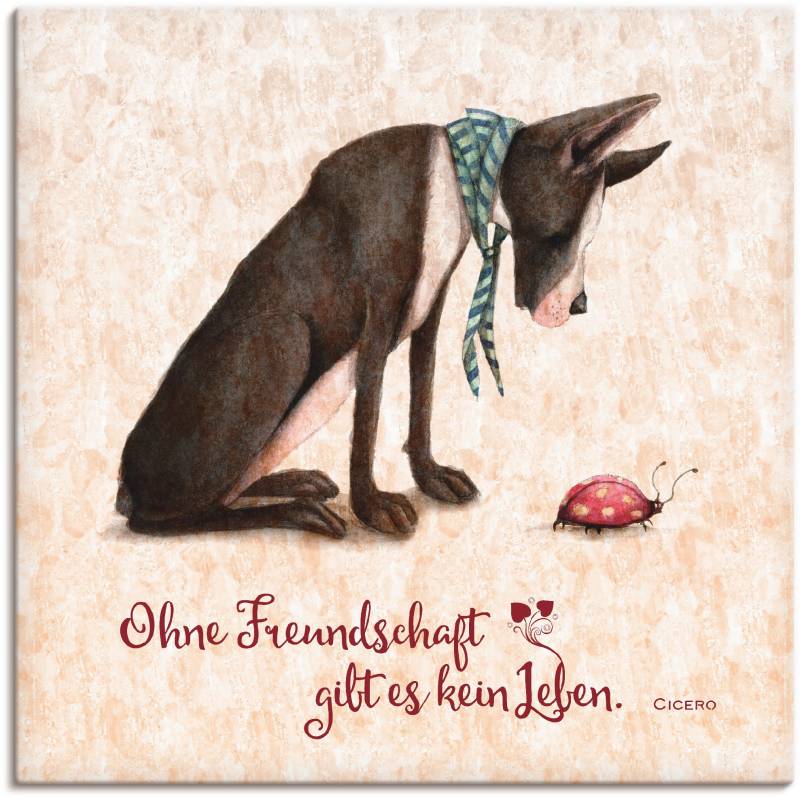 Artland Wandbild »Lebensweisheit Freundschaft«, Tiere, (1 St.), als Alubild, Outdoorbild, Leinwandbild, Poster in verschied. Grössen von Artland