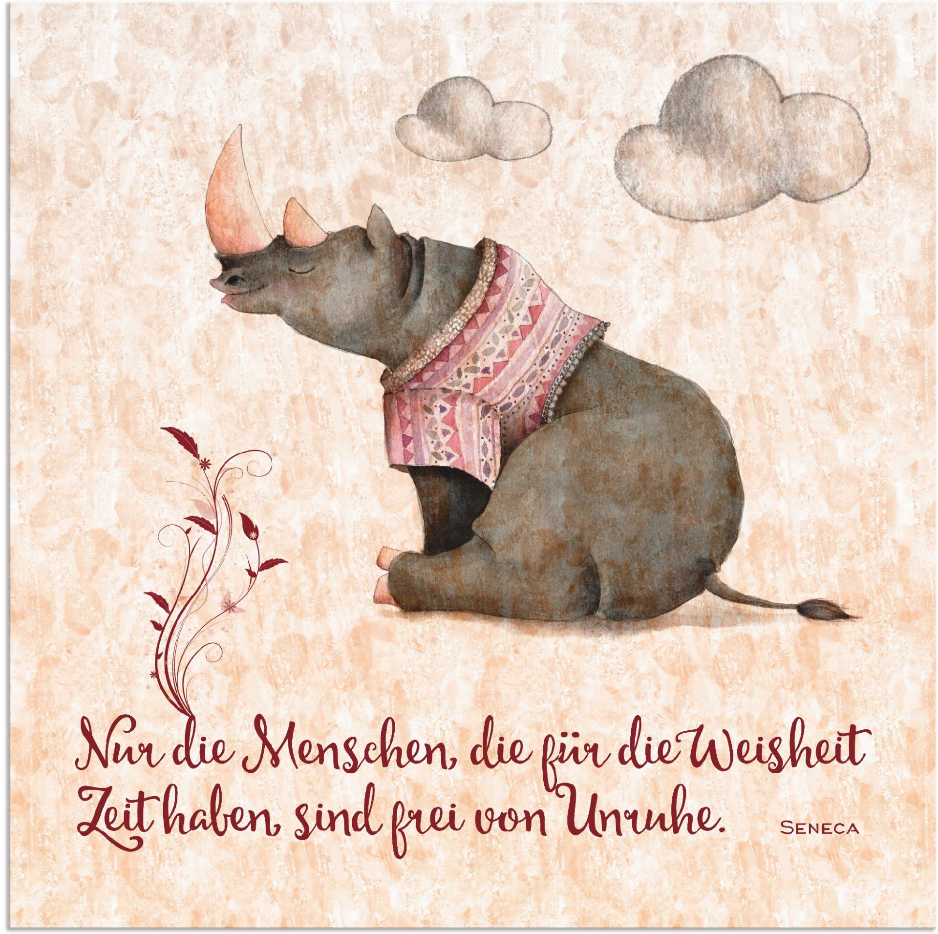 Artland Wandbild »Lebensweisheit Zeit«, Tiere, (1 St.), als Leinwandbild, Poster, Wandaufkleber in verschied. Grössen von Artland