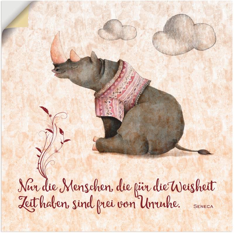 Artland Wandbild »Lebensweisheit Zeit«, Tiere, (1 St.), als Leinwandbild, Poster, Wandaufkleber in verschied. Grössen von Artland