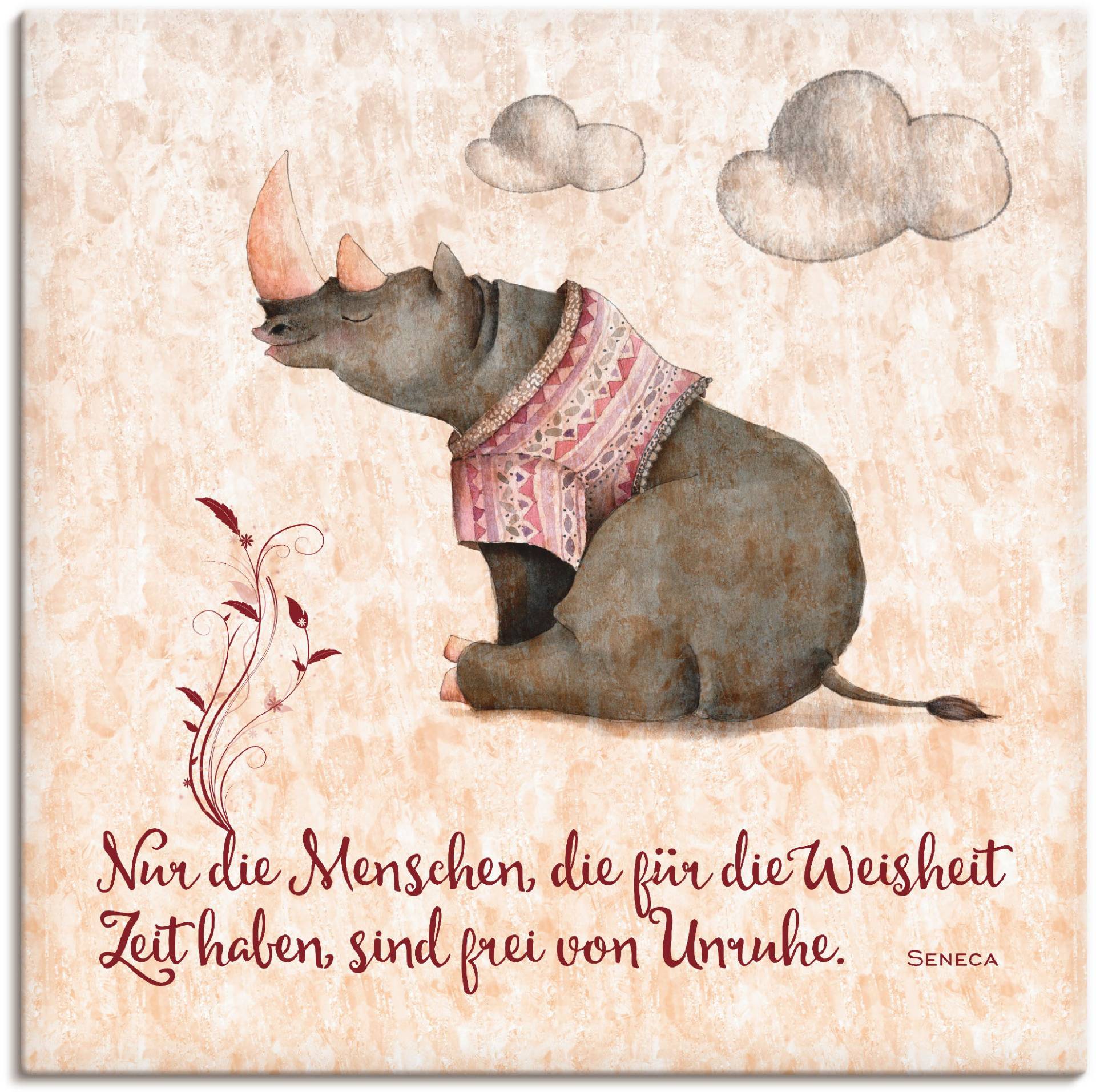 Artland Wandbild »Lebensweisheit Zeit«, Tiere, (1 St.), als Leinwandbild, Poster, Wandaufkleber in verschied. Grössen von Artland