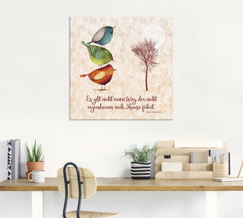 Artland Wandbild »Lebensweisheit Zu Hause«, Tiere, (1 St.), als Leinwandbild, Poster, Wandaufkleber in verschied. Grössen von Artland