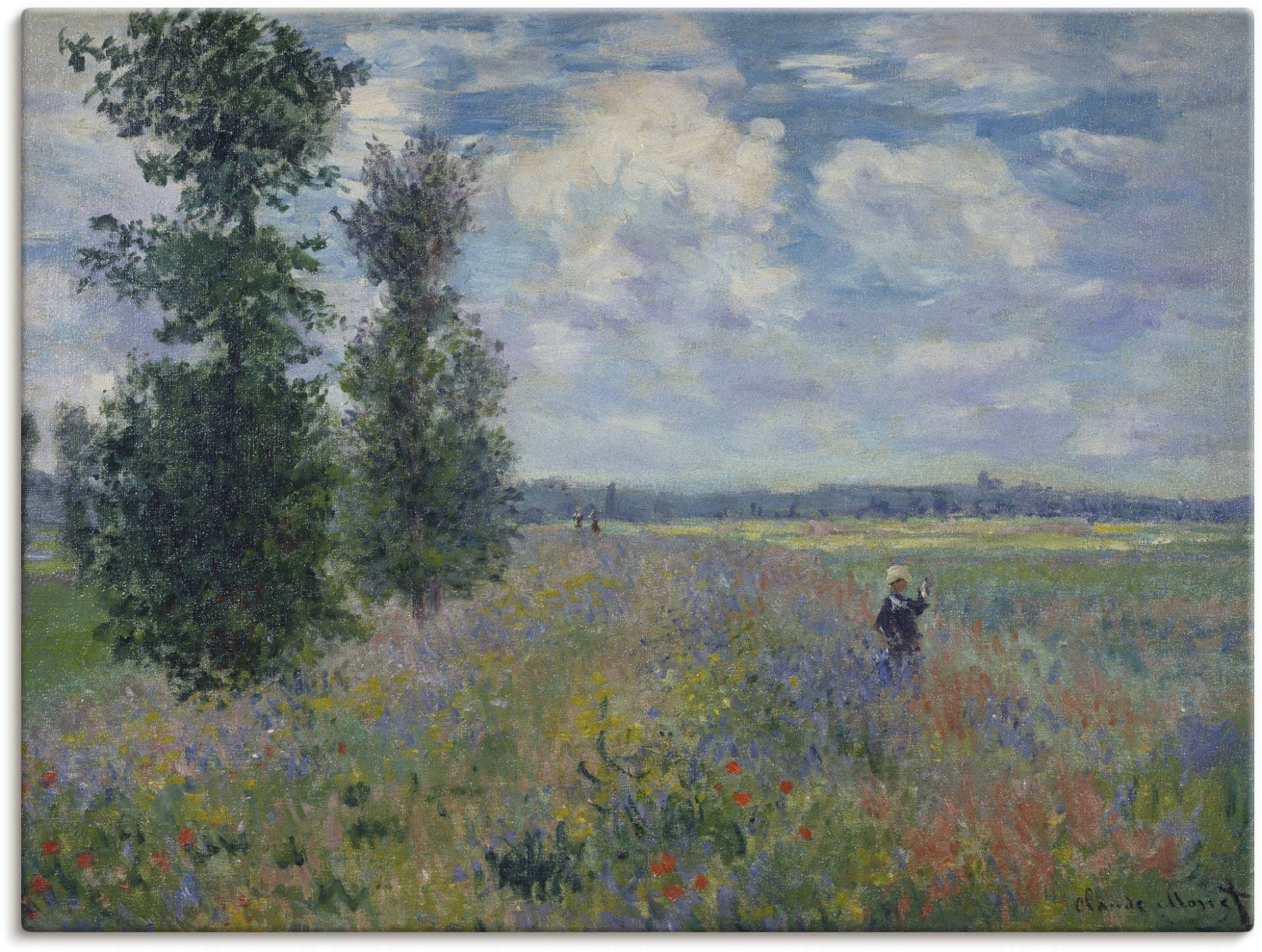 Artland Leinwandbild »Les Coquelicots environs de Argenteuil«, Blumenwiese, (1 St.), auf Keilrahmen gespannt von Artland