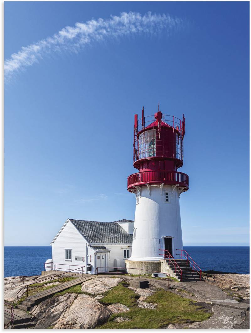 Artland Wandbild »Leuchtturm Lindesnes Fyr in Norwegen«, Gebäude, (1 St.), als Alubild, Leinwandbild, Wandaufkleber oder Poster in versch. Grössen von Artland