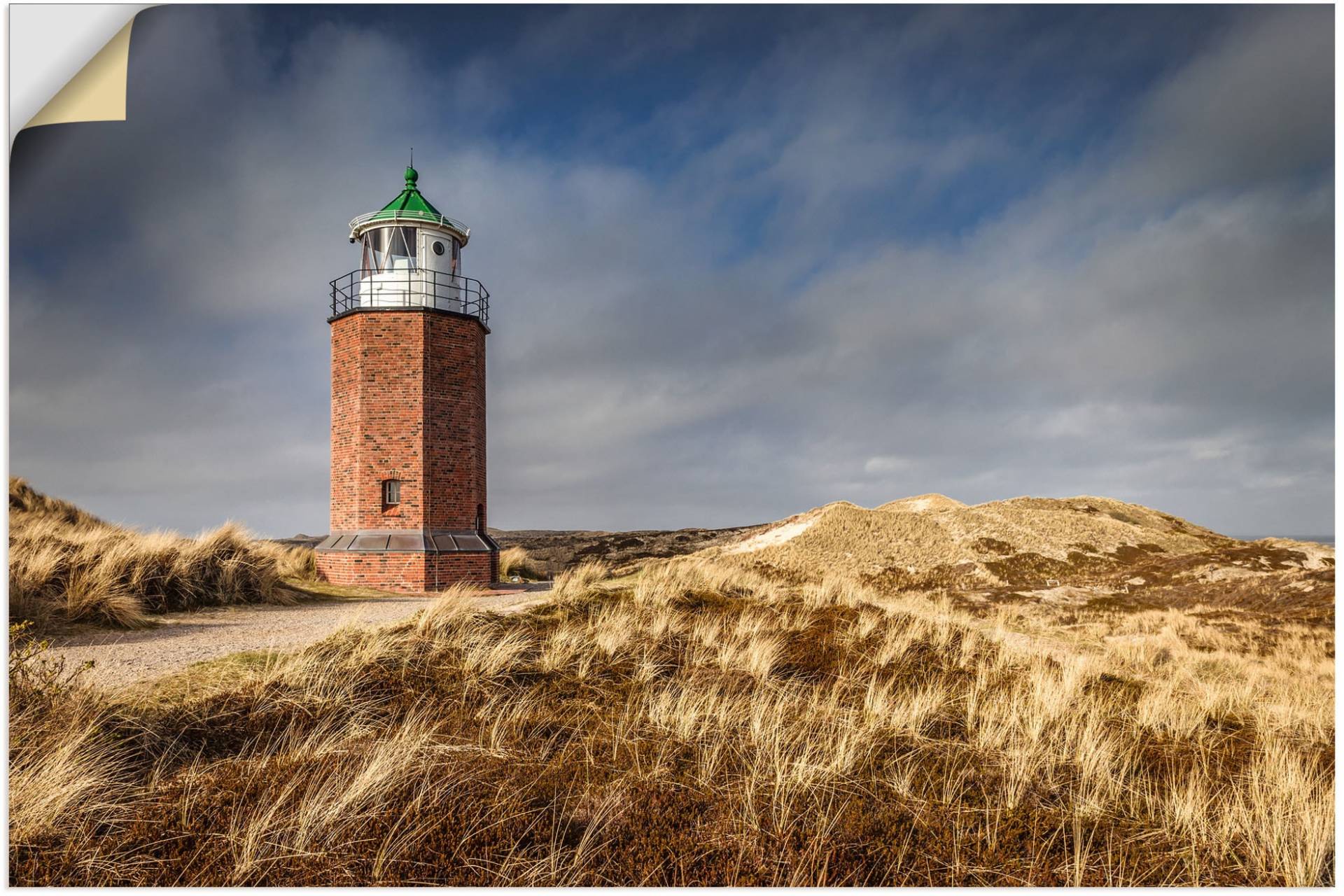 Artland Wandfolie »Leuchtturm Rotes Kliff in Kampen, Sylt«, Gebäude, (1 St.), selbstklebend von Artland