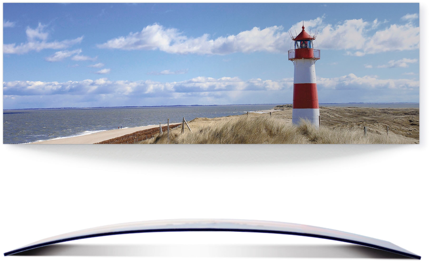 Artland Wandbild »Leuchtturm Sylt«, Gebäude, (1 St.), 3D Optik gebogen von Artland