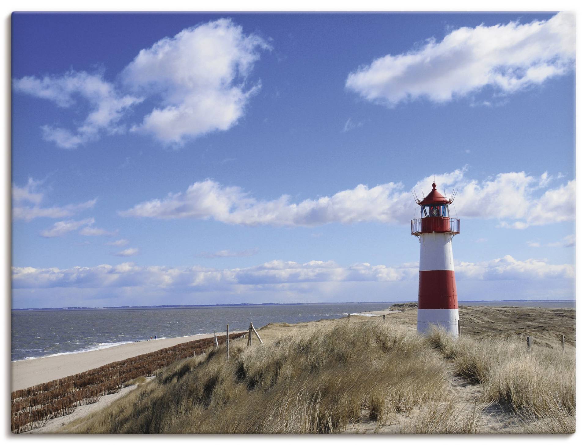 Artland Leinwandbild »Leuchtturm Sylt«, Gebäude, (1 St.), auf Keilrahmen gespannt von Artland