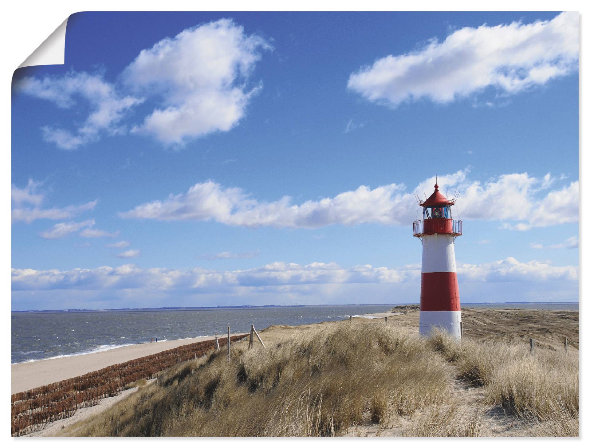 Artland Leinwandbild »Leuchtturm Sylt«, Gebäude, (1 St.), auf Keilrahmen gespannt von Artland