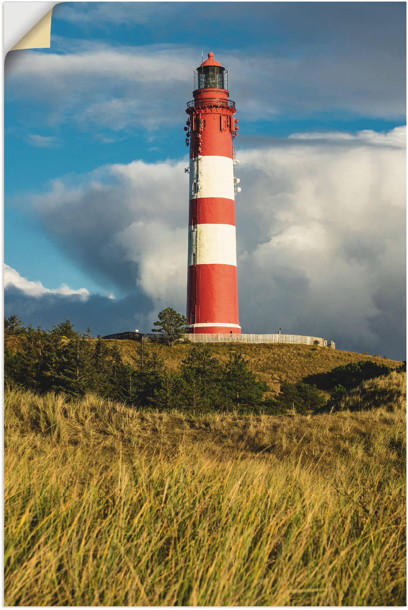 Artland Wandbild »Leuchtturm Wittdün auf der Insel Amrum«, Gebäude, (1 St.), als Alubild, Leinwandbild, Wandaufkleber oder Poster in versch. Grössen von Artland