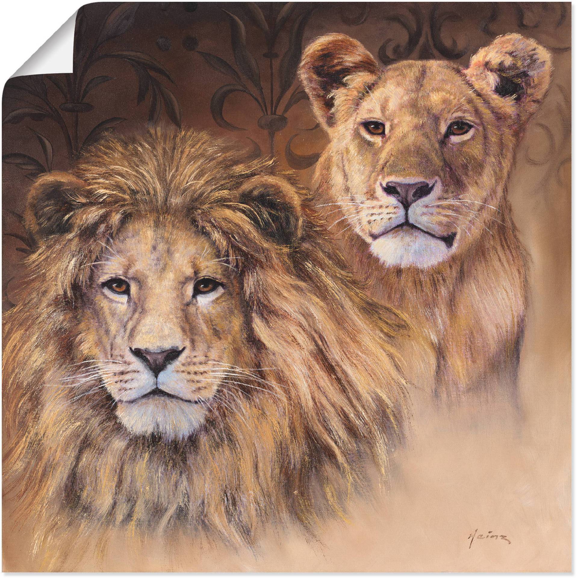 Artland Wandbild »Löwen«, Wildtiere, (1 St.), als Alubild, Outdoorbild, Leinwandbild, Poster, Wandaufkleber von Artland