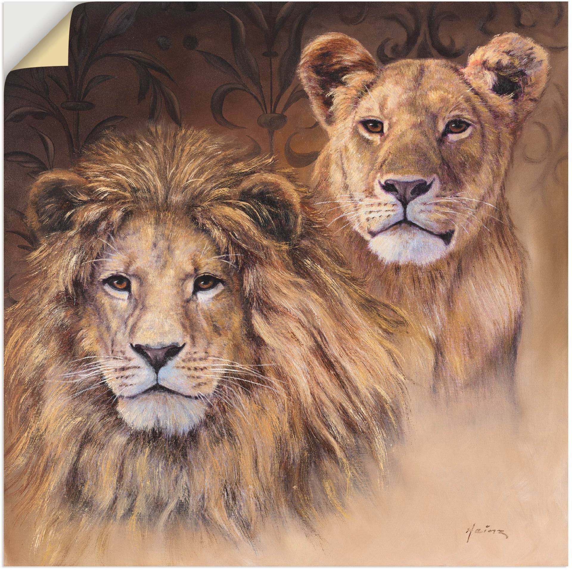 Artland Wandbild »Löwen«, Wildtiere, (1 St.), als Alubild, Outdoorbild, Leinwandbild, Poster, Wandaufkleber von Artland