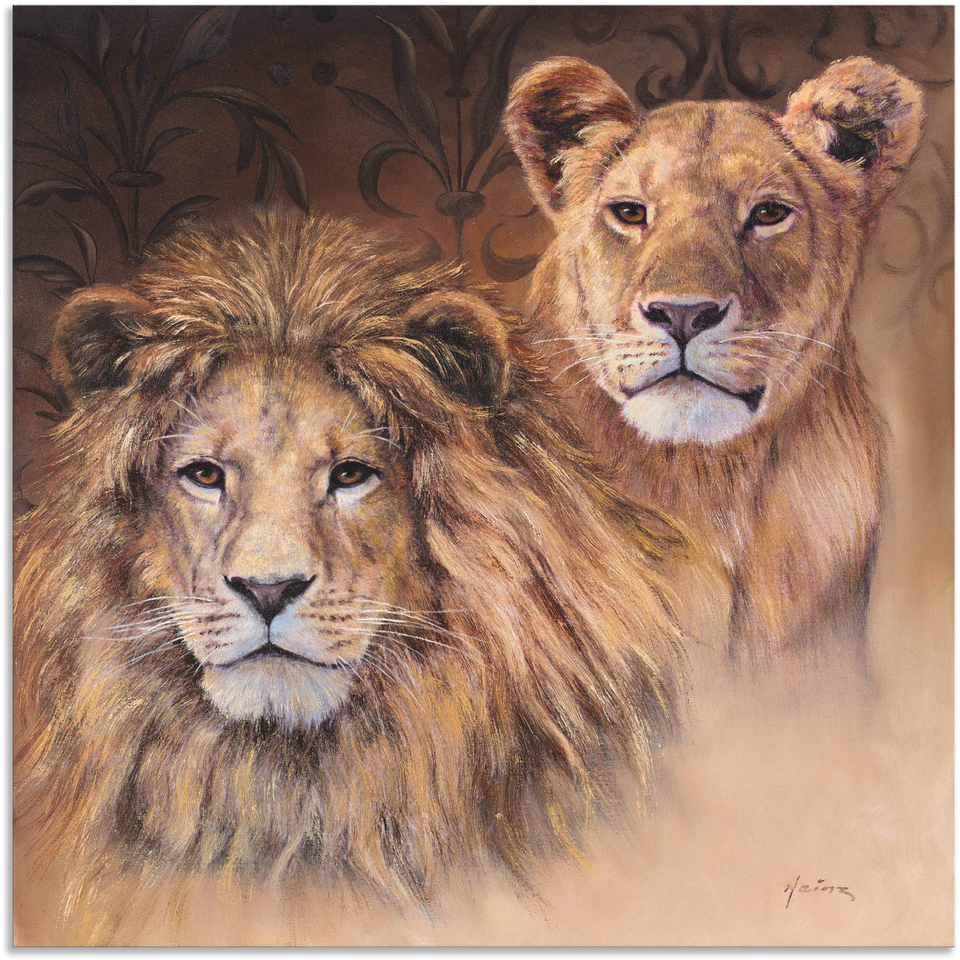 Artland Wandbild »Löwen«, Wildtiere, (1 St.), als Alubild, Outdoorbild, Leinwandbild, Poster, Wandaufkleber von Artland