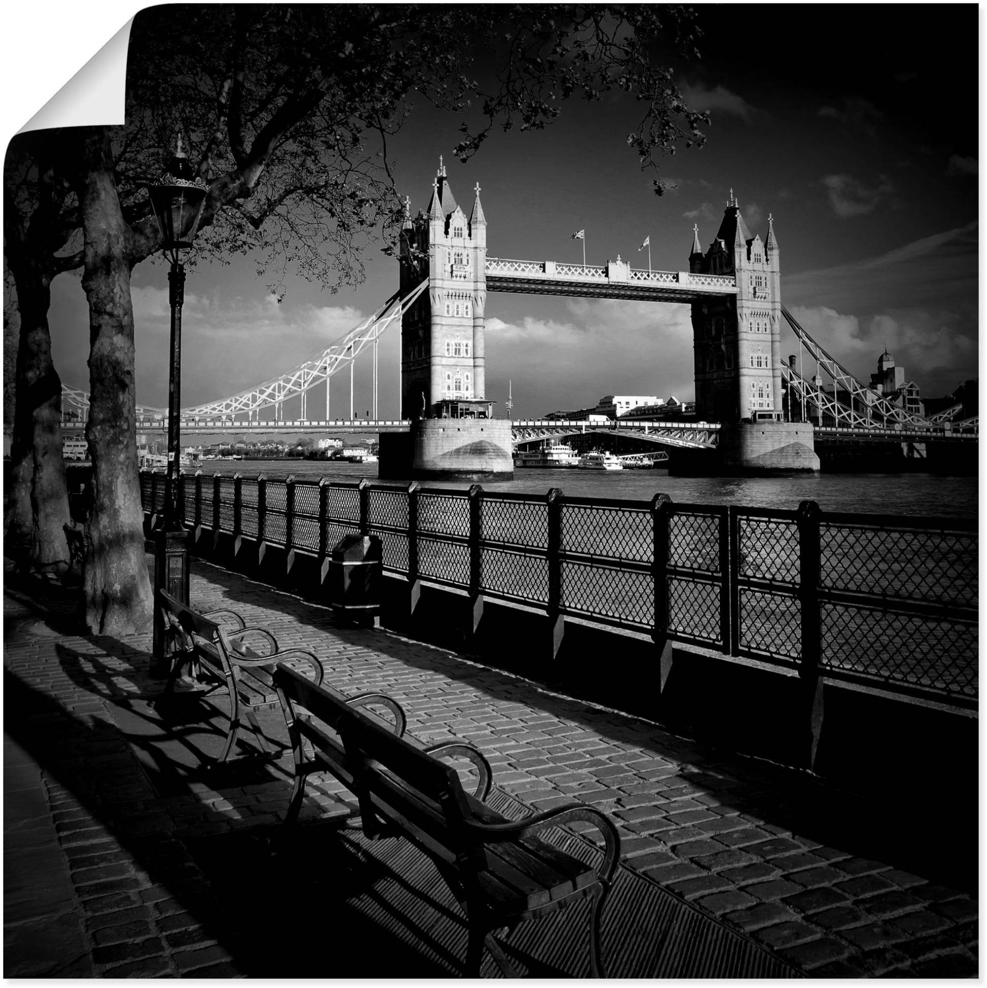 Artland Wandbild »London Am Ufer der Themse«, Grossbritannien, (1 St.), als Leinwandbild, Poster in verschied. Grössen von Artland