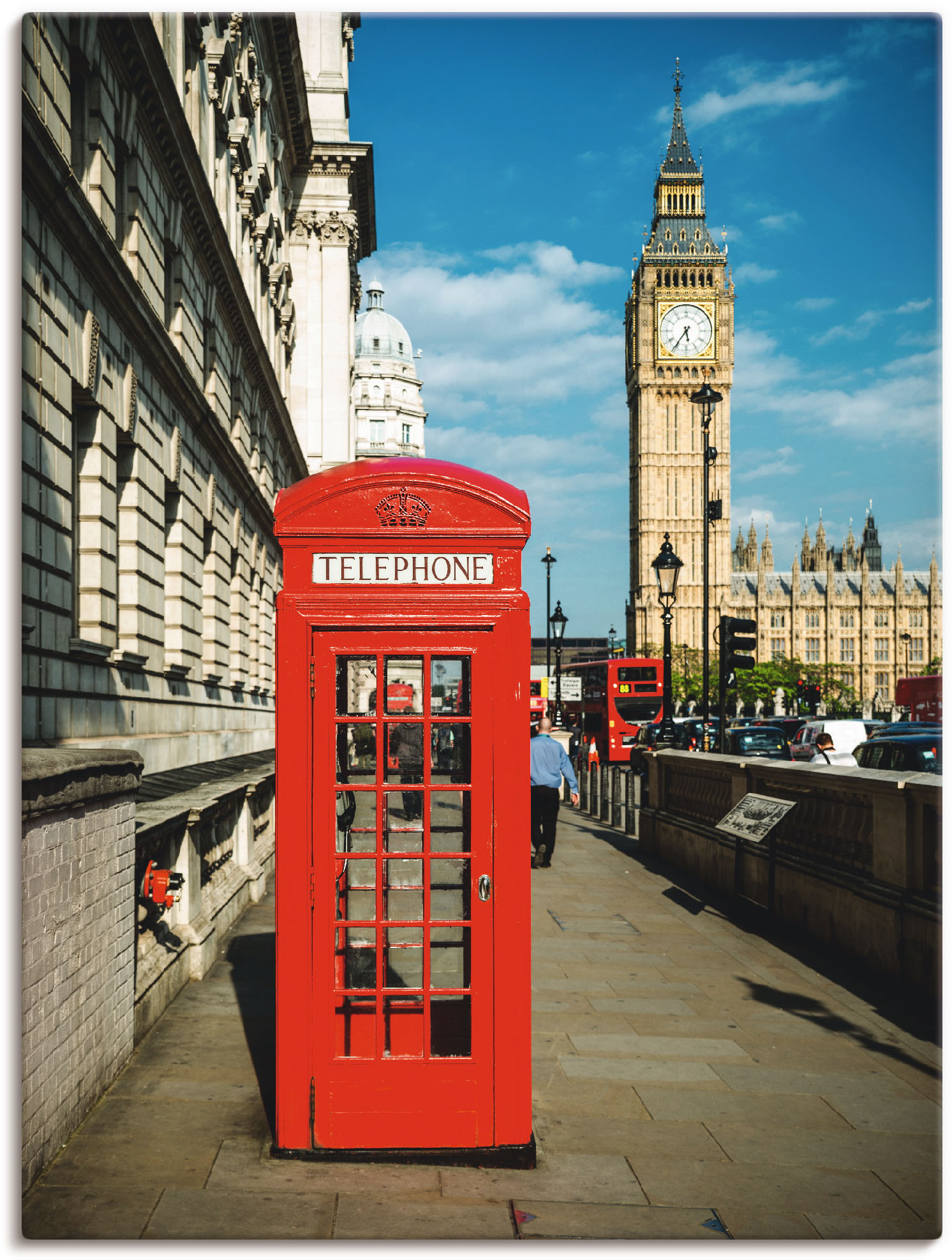 Artland Wandbild »London Telefonzelle«, Gebäude, (1 St.), als Alubild, Leinwandbild, Wandaufkleber oder Poster in versch. Grössen von Artland