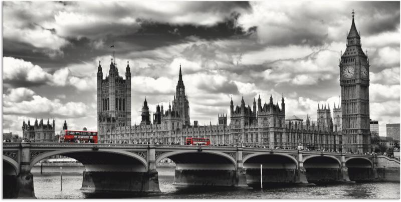 Artland Wandbild »London Westminster Bridge & Red Buses«, Grossbritannien, (1 St.), als Leinwandbild, Poster, Wandaufkleber in verschied. Grössen von Artland