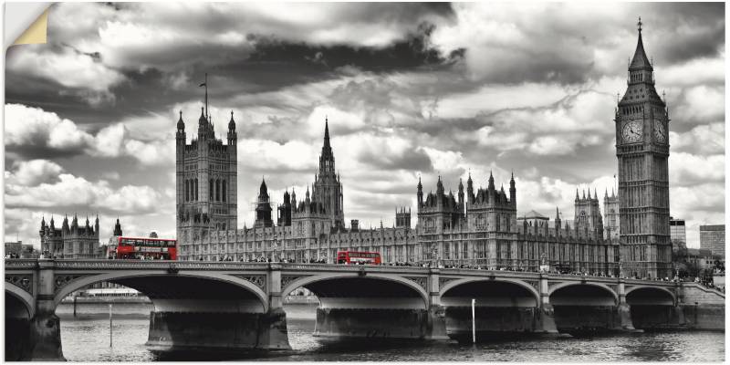 Artland Wandbild »London Westminster Bridge & Red Buses«, Grossbritannien, (1 St.), als Leinwandbild, Poster, Wandaufkleber in verschied. Grössen von Artland