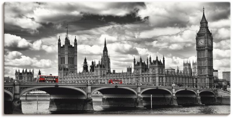 Artland Wandbild »London Westminster Bridge & Red Buses«, Grossbritannien, (1 St.), als Leinwandbild, Poster, Wandaufkleber in verschied. Grössen von Artland