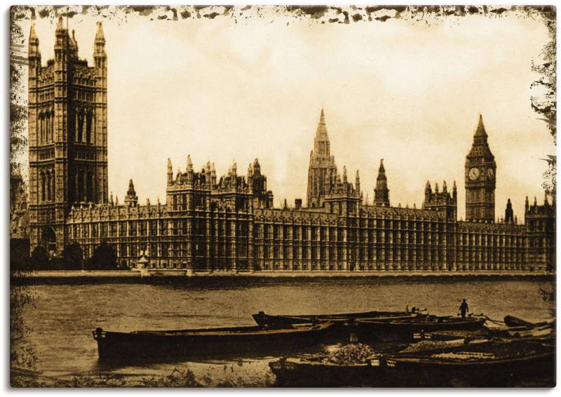 Artland Wandbild »London: House of Parliament«, Gebäude, (1 St.), als Leinwandbild, Wandaufkleber oder Poster in versch. Grössen von Artland