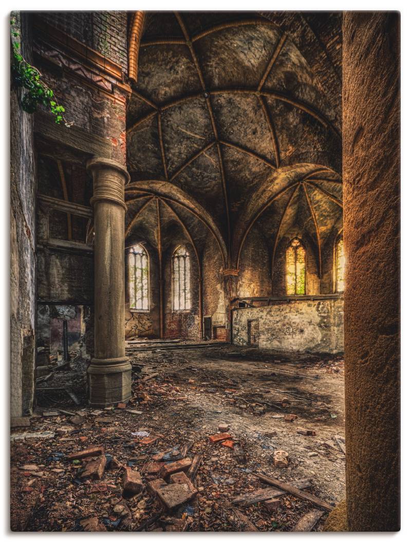 Artland Wandbild »Lost Place - verlassene Kirche II«, Gebäude, (1 St.), als Leinwandbild, Wandaufkleber in verschied. Grössen von Artland