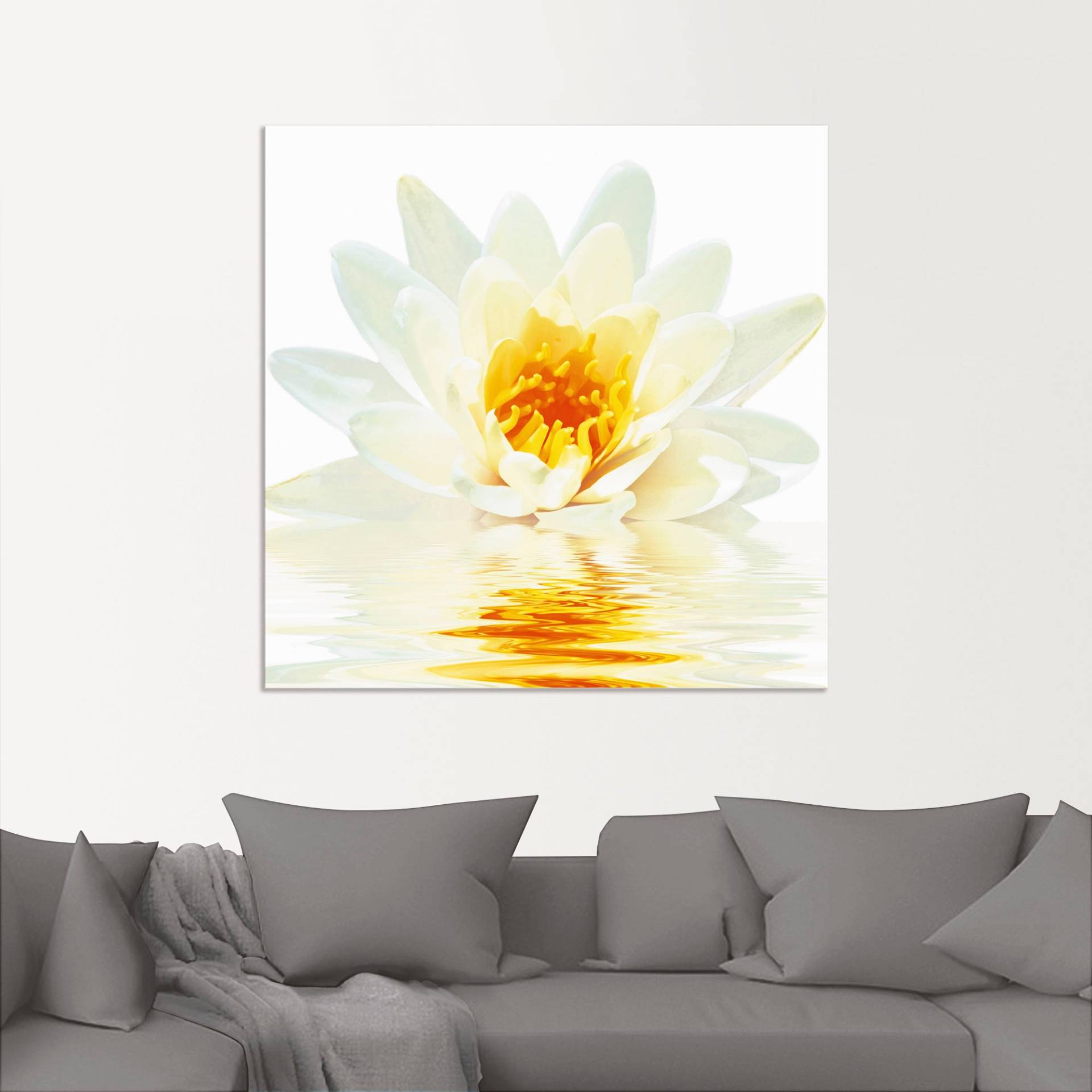 Artland Wandbild »Lotusblume schwimmt im Wasser«, Blumen, (1 St.), als Leinwandbild in verschied. Grössen von Artland