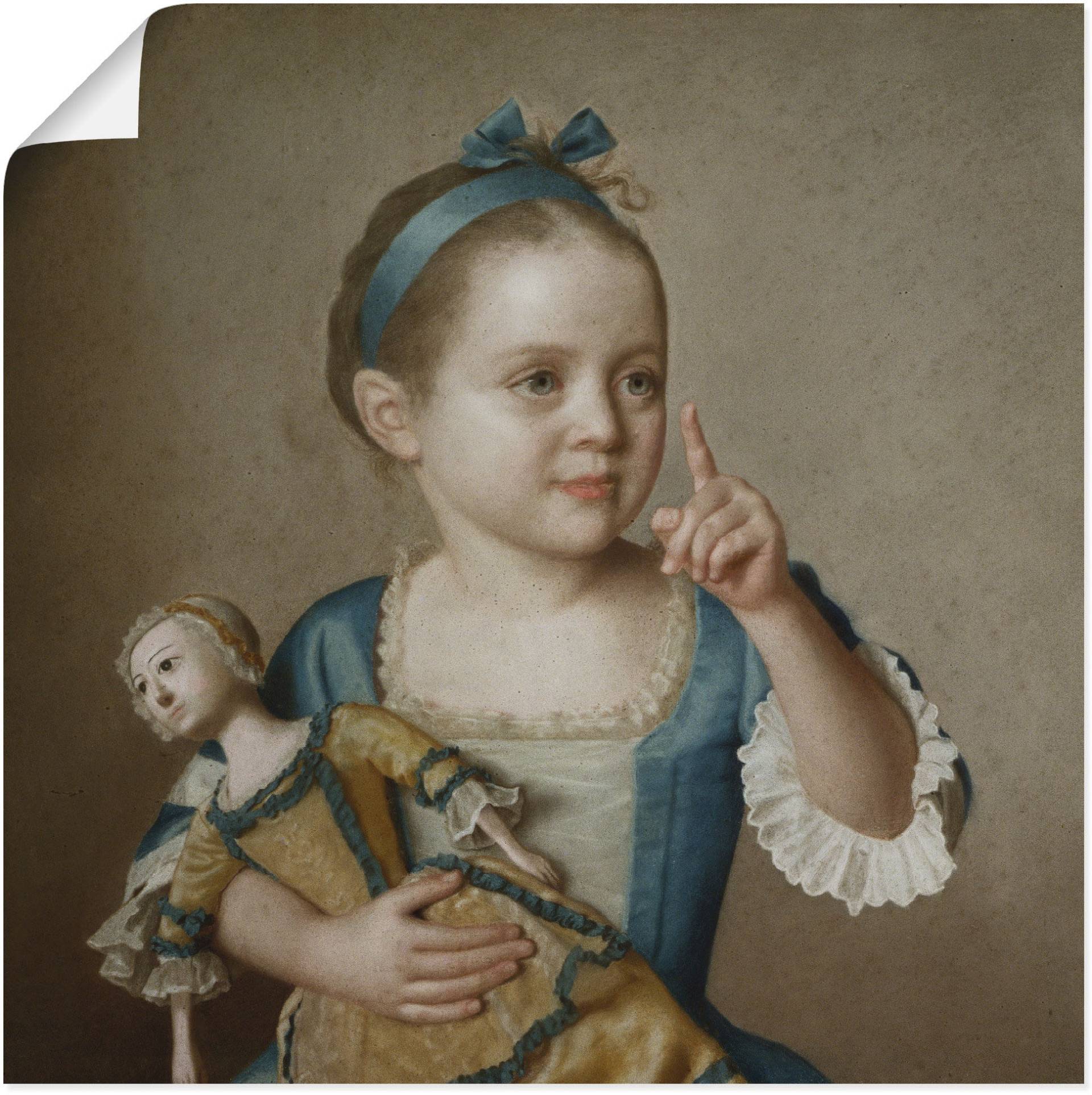 Artland Wandbild »Mädchen mit Puppe.«, Kind, (1 St.), als Leinwandbild, Poster in verschied. Grössen von Artland