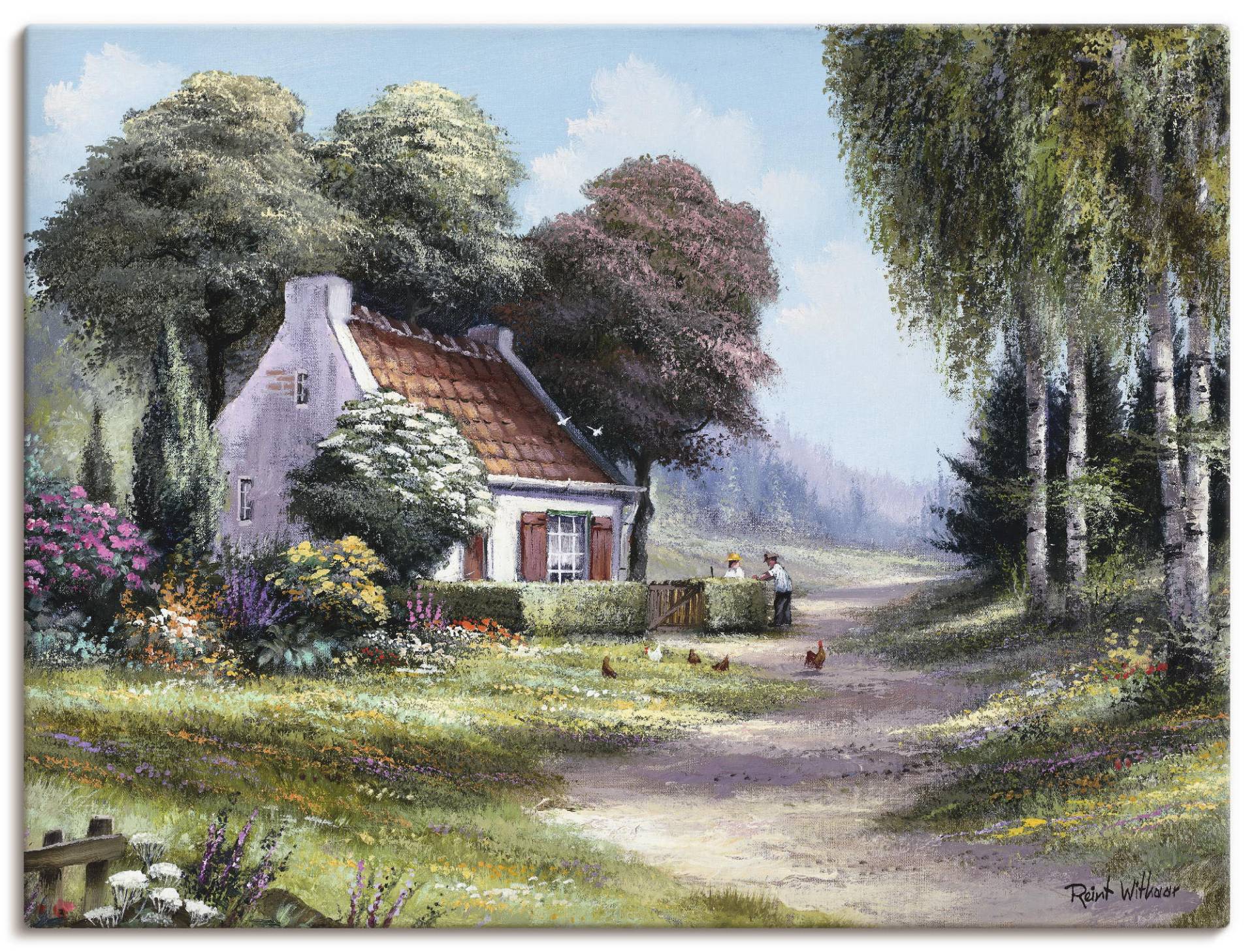 Artland Leinwandbild »Männer, die die Hecke schneiden«, Garten, (1 St.), auf Keilrahmen gespannt Artland Leinwandbild »Männer, die die Hecke schneiden«, Garten, (1 St.), auf Keilrahmen gespannt von Artland