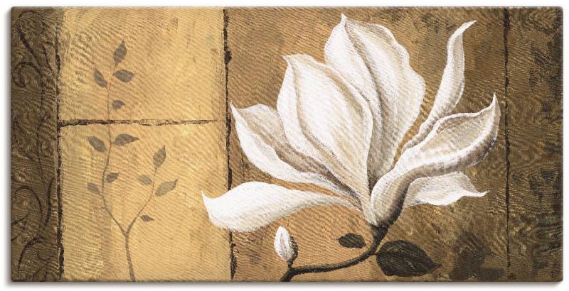 Artland Wandbild »Magnolie an Gold-Braun«, Blumen, (1 St.), als Leinwandbild, Poster in verschied. Grössen von Artland