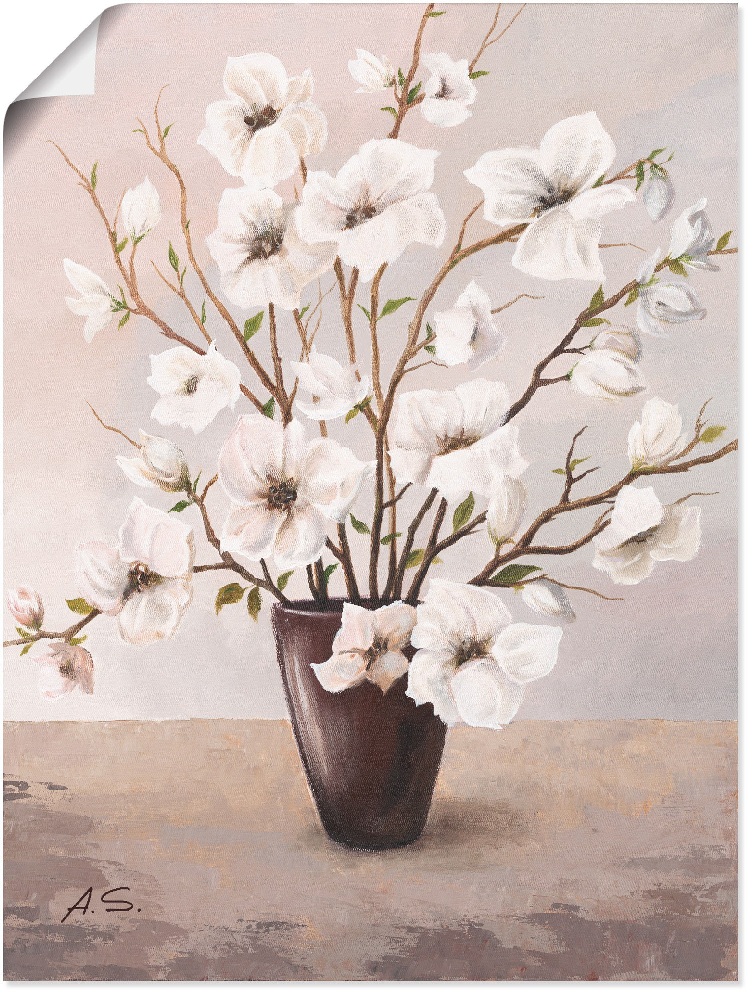 Artland Wandbild »Magnolien«, Blumen, (1 St.), als Leinwandbild, Poster in verschied. Grössen von Artland