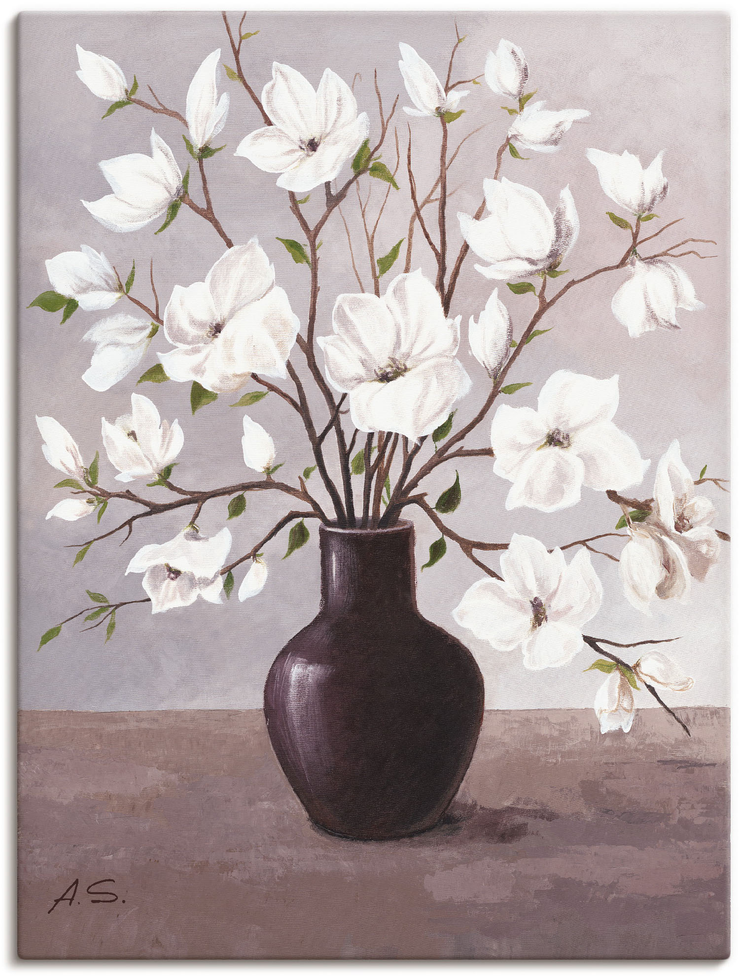 Artland Leinwandbild »Magnolien«, Blumen, (1 St.), auf Keilrahmen gespannt von Artland