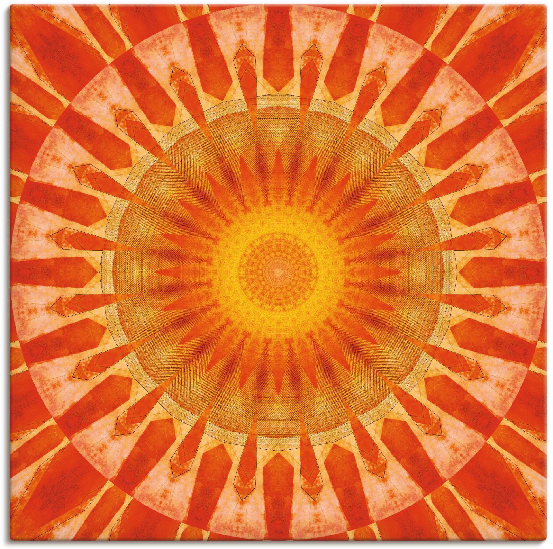 Artland Wandbild »Mandala Sonnenuntergang«, klassische Fantasie, (1 St.), als Leinwandbild, Poster in verschied. Grössen von Artland