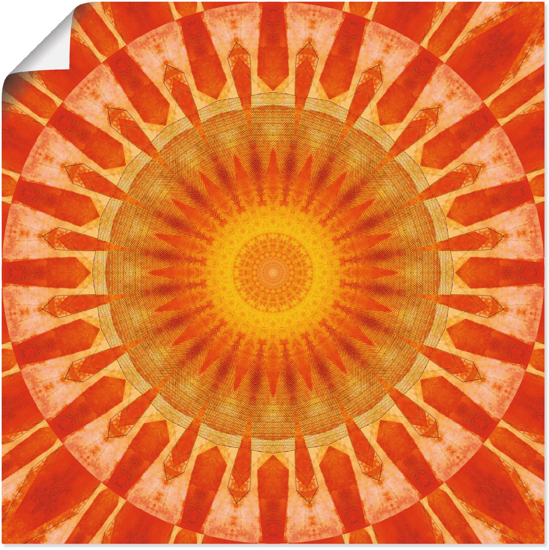 Artland Wandbild »Mandala Sonnenuntergang«, klassische Fantasie, (1 St.), als Leinwandbild, Poster in verschied. Grössen von Artland