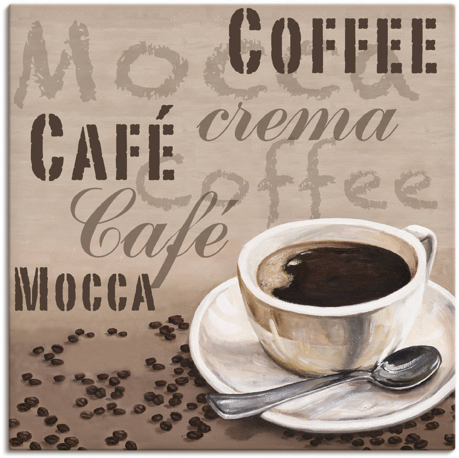 Artland Wandbild »Mocca - Kaffee«, Getränke, (1 St.), als Leinwandbild in verschied. Grössen von Artland