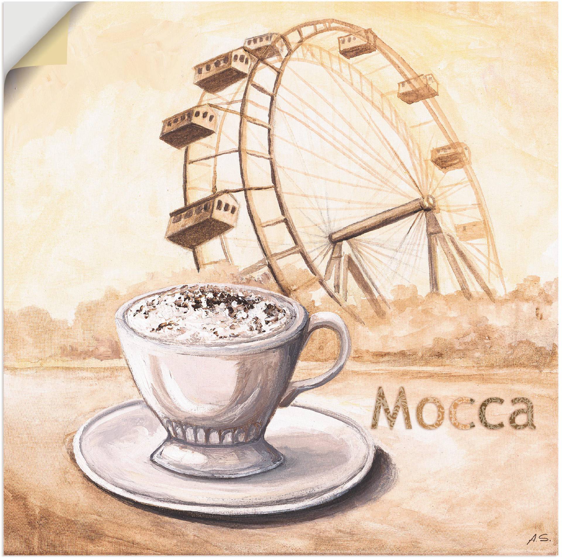 Artland Wandbild »Mocca in Wien«, Kaffee Bilder, (1 St.), als Leinwandbild, Wandaufkleber in verschied. Grössen von Artland