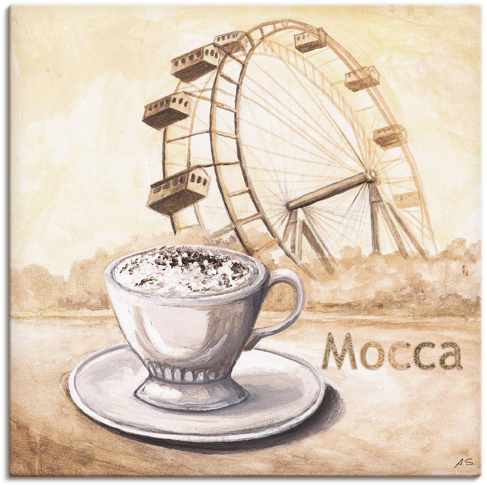 Artland Wandbild »Mocca in Wien«, Kaffee Bilder, (1 St.), als Leinwandbild, Wandaufkleber in verschied. Grössen von Artland